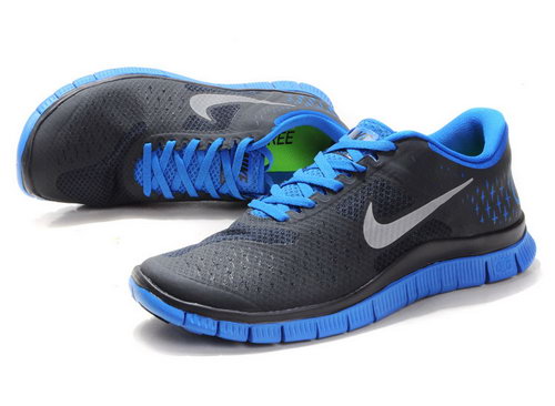 Nike Free Run 4.0 Mens Black Blue Discount